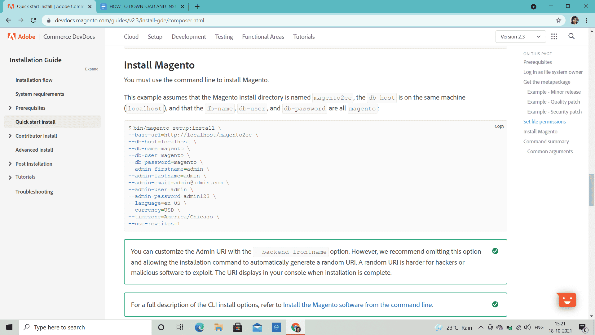magento installer guide