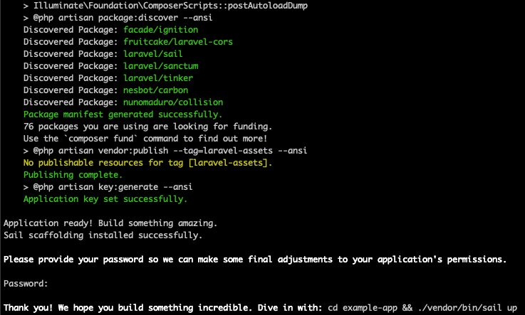 install laravel in macos