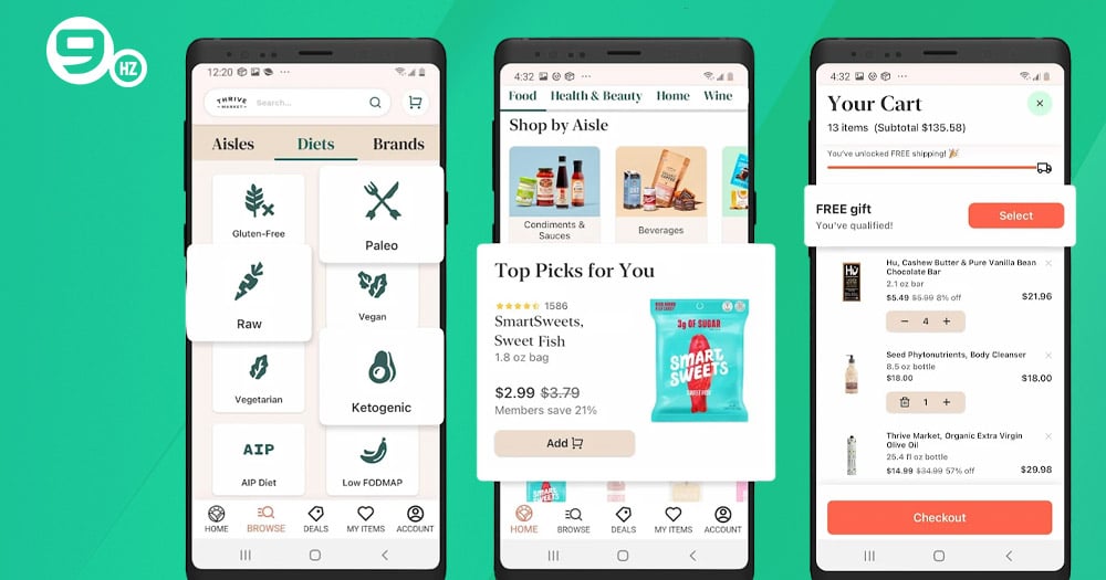 Thrive Market grocery app