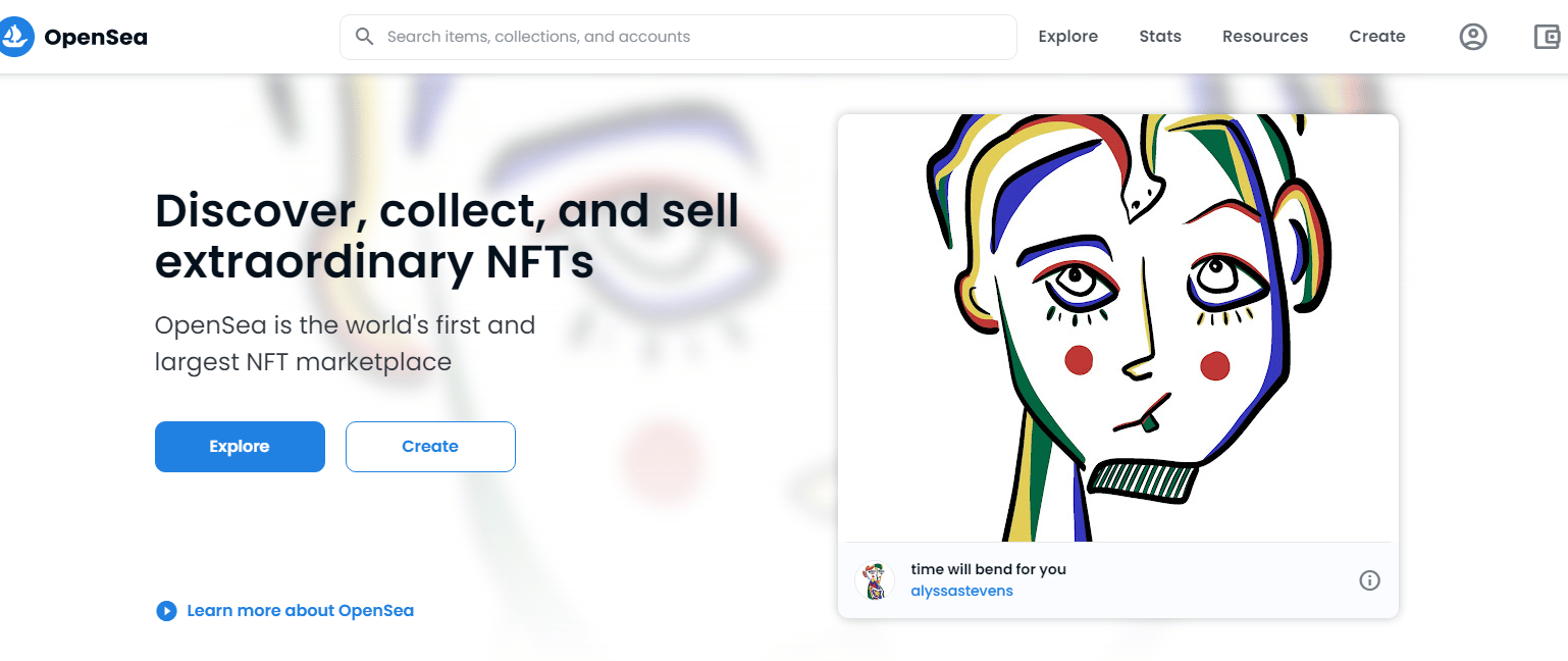 Open Sea nft marketplace