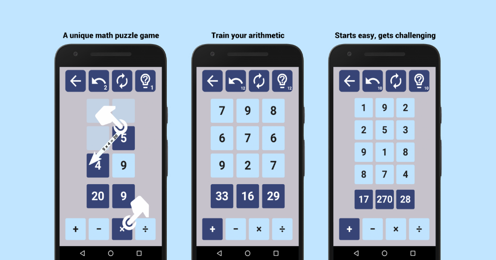 NumberDrop Hard Math Puzzles