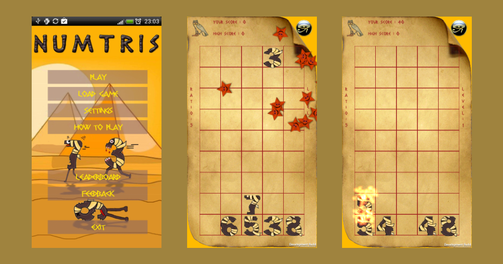 Numtris math game