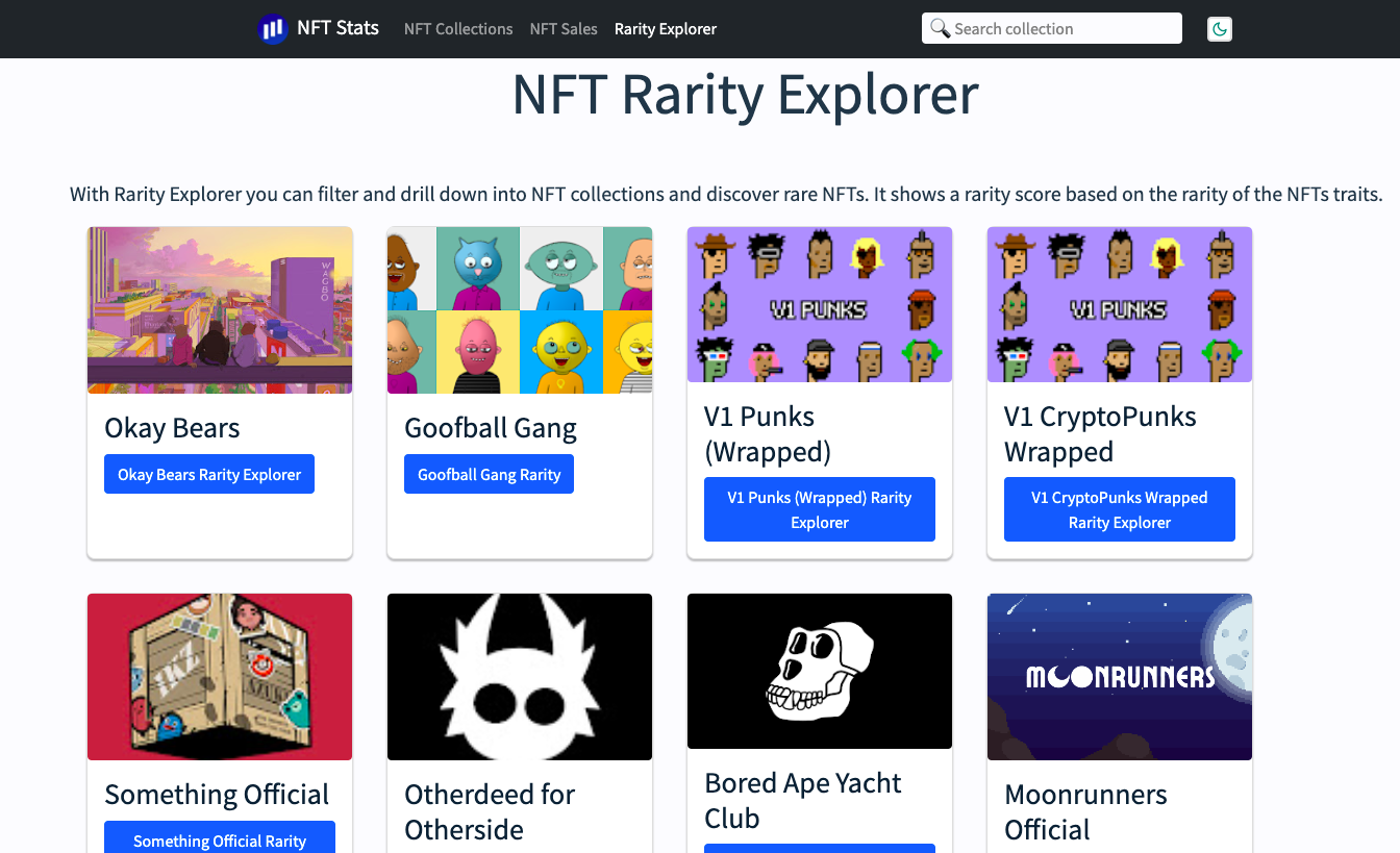 NFT Rarity calculator
