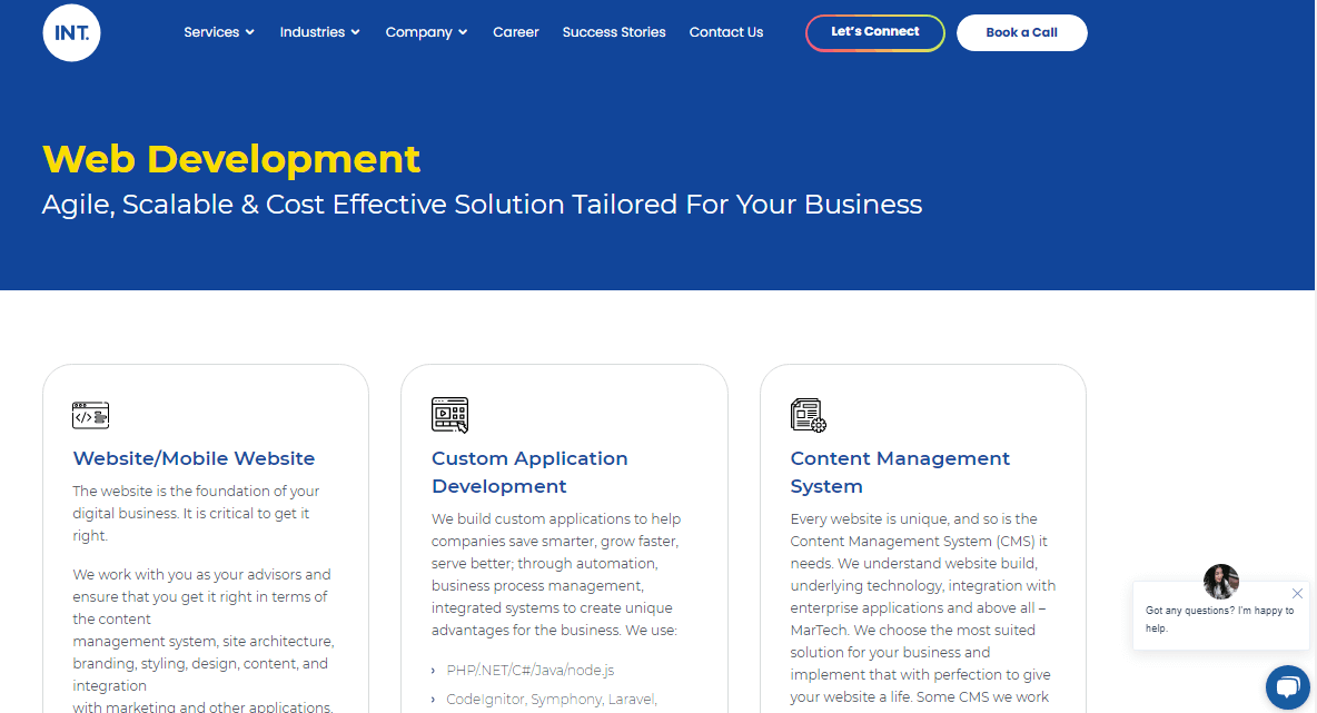 php web development companies