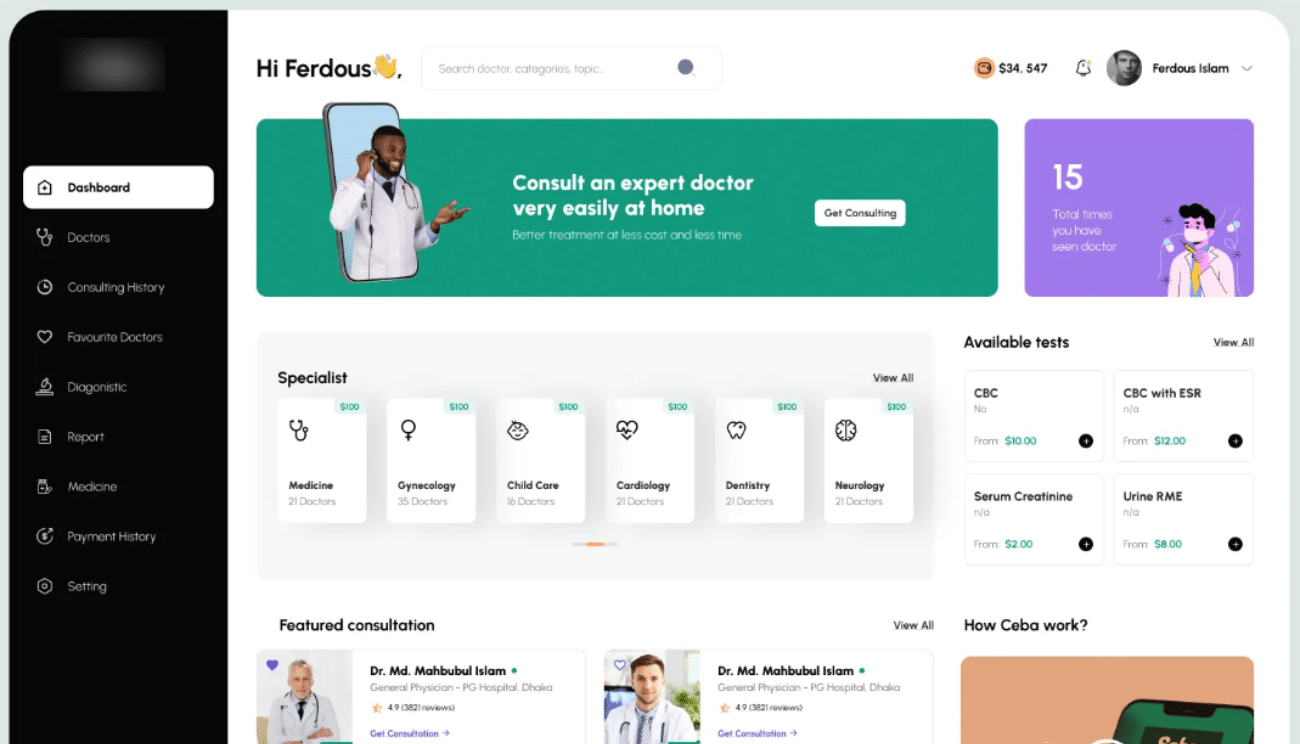 Telemedicine Dashboard